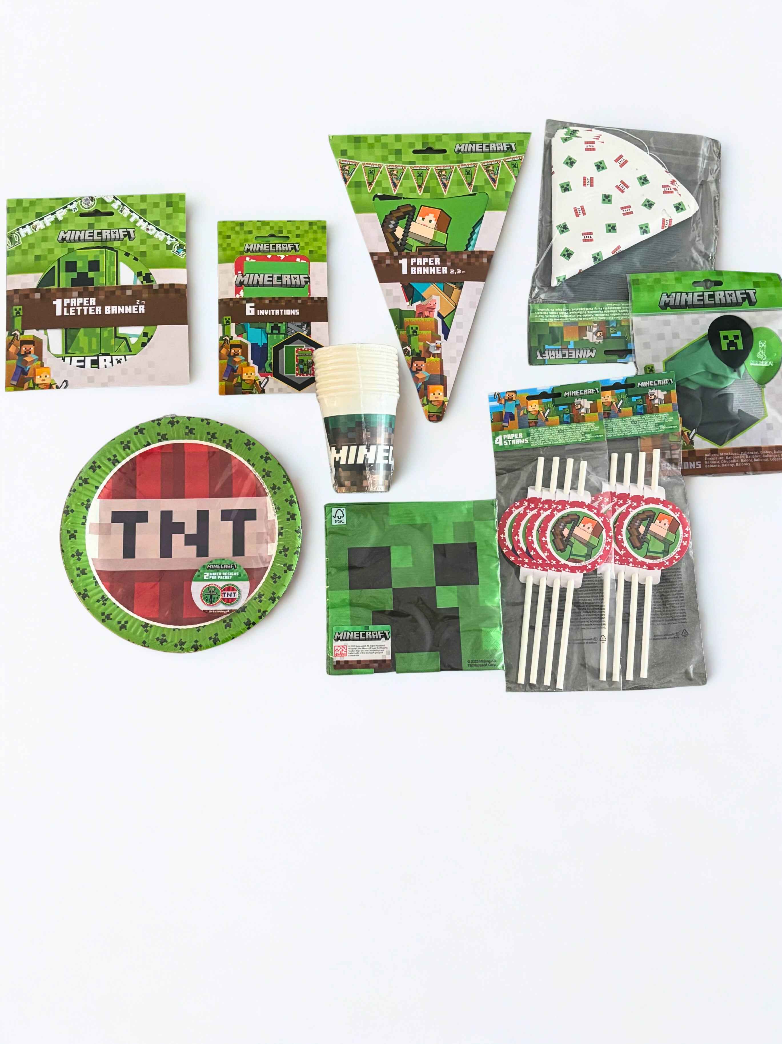 Minecraft szülinapi party szett
